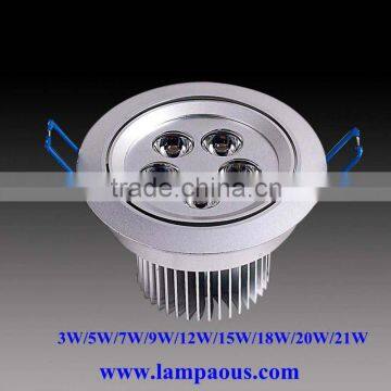 IP65 waterproof housing lighting warm white 85~265V AC 5w ul led downlight