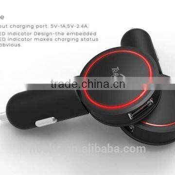 mini car charger ,in-car charger,car charger with led light ,dual usb output car charger