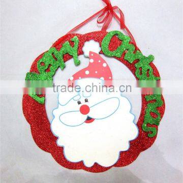 Wooden christmas santa hanging decoration