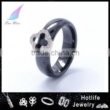 Best Products for Import New Hot Design Ceramic Zircon Ring Black Ring