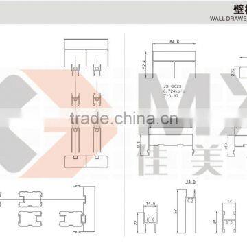 Aluminium Extrusion Profile for Sliding Door Wardrobe and Partition