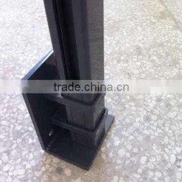 black aluminum post base