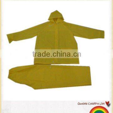 Comfortable outdoor yellow EVA rainsuit set