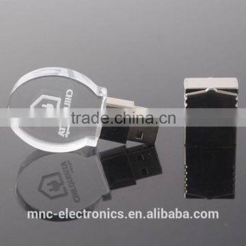 Promotional gift item acrylic material tranparent personalized laser engraving logo led light bulb shaped usb pen drive                        
                                                                                Supplier's Choice
