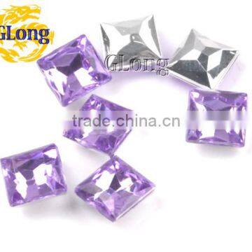 8*8mm Square Shaped Acrylic Point Back Mix Color Rhinestone&Crystal For Stylish Bags Garment Shoes #GY013-8P(Mix-s) photo-3
