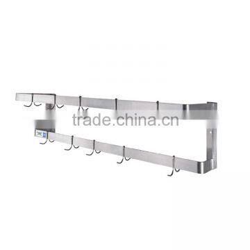 High Quality Hotel Restaurent Stainless Steel Kitchen Wall Mounting Hanging Tower Rack photo-2