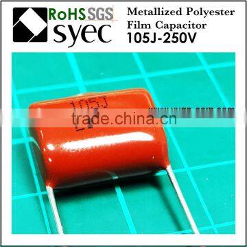 CL21 MEF Metallized Polyester Film Capacitor 105J 250V Capacitors