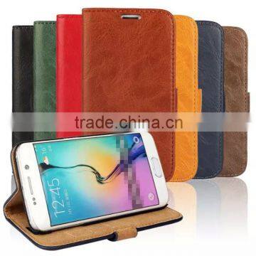 High Selling Retro Filp Leather Case for Samsung s6 Edge