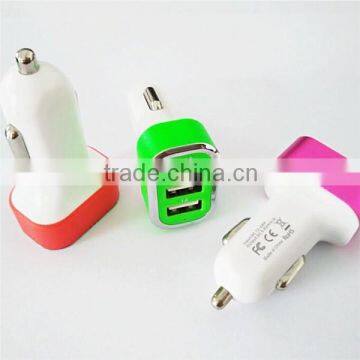 5.1a portable usb car charger 3 usb ports car charger adapter for smartphone