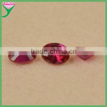 Perfect cutting 5# synthetic Oval corudum pigeon blood red ruby