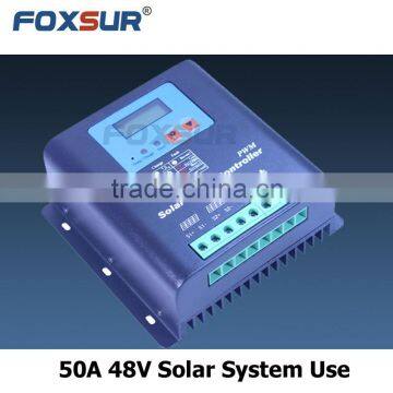 Foxsur High Quality 50A 48V PWM Solar Controller With LCD Display Household Solar Charge Controller photo-2