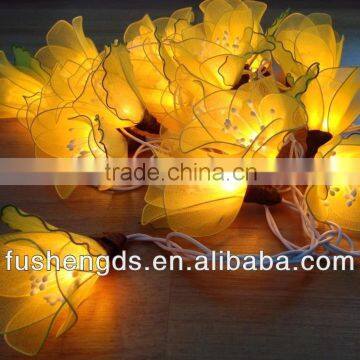 STRING LIGHTS YELLOW FAIRY LILY FLOWER PARTY DECOR WEDDING PATIO CHRISTMAS HOME