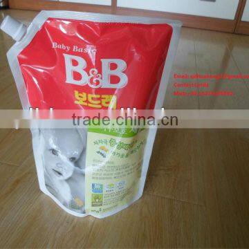 Stand up spout packaging bag for soap liquid