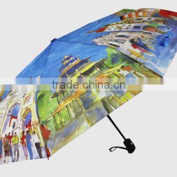 190T polyester competitive price 23"* 8 K creative paintings printer unbrella