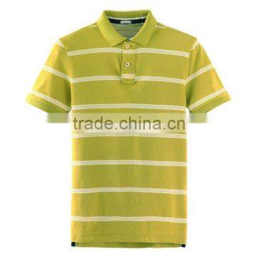 cheap men cotton striped color combination polo shirt