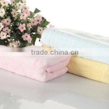 Bamboo fiber solid color satin border face towel set wholesale