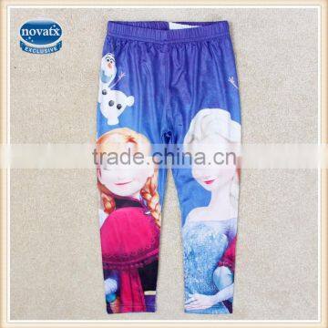 2-6y (G5673) 100% Polyester nova kids leggings frozen elsa anna legging children girls pant legging