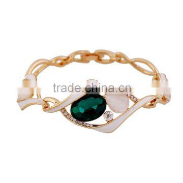 New arrival Quality Rhinestone Crystal Tilting Hollow Waterdrop Bracelet with jewelry gold 18k