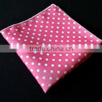 Blue & White Spot Linen Pocket Square Handkerchief Hand Rolled Edges photo-2