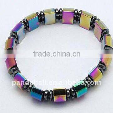 Non-Magnetic Hematite Bracelets, Black, Size: about 53mm inner diameter, 13mm thick(BJEW-Q030-1)