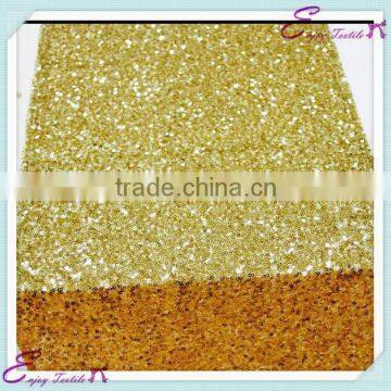 YHR#10 bright gold sequin banquet wedding wholesale table runner cloth overlay linens                        
                                                Quality Choice