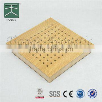 Meeting room sound absorbing perforated ceiling panel