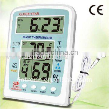 KT203 digital hygro thermometer whit big outdoor clock