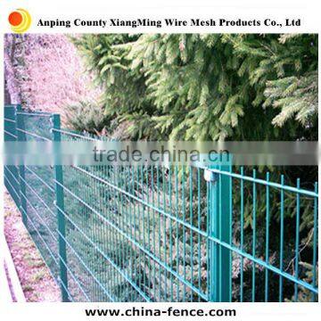 Galvanised or powder coated steel double wire fence