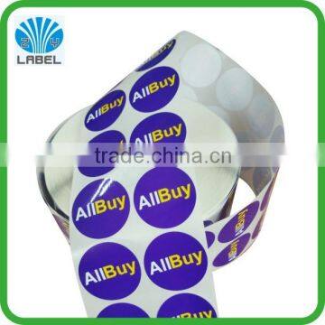 custom adhesive logo label sticker,full color printed waterproof logo sticker label