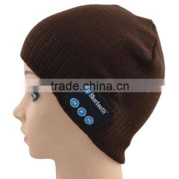 High quality fashion acrylic bluetooth hat headphone in winter