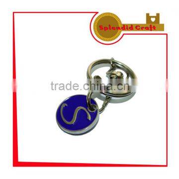 supermarket shopping trolley coin keyring