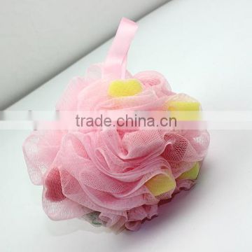 Baby mesh sponge,pink bath sponge loofah for shower