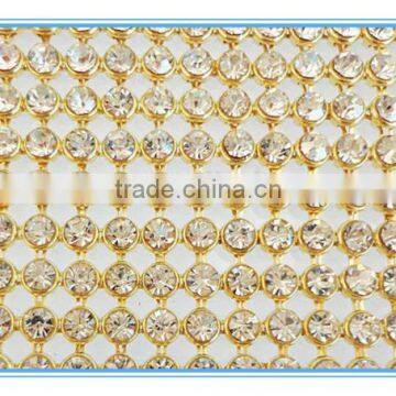 3mm aluminum metal rhinestone mesh