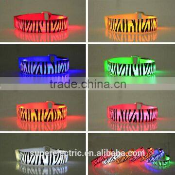 Top quality fashional design printing custom nylon led glowing armbands for running