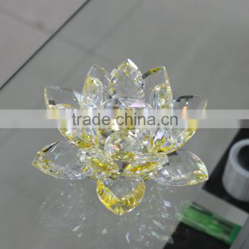 decorative crystal glass colorful lotus flower