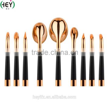 2016 New Arrival Synthetic Hair High Quality 9PCS Rose Gold Pipe Makeup Brush Set