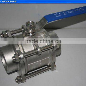 3 pieces butt weld ball valve