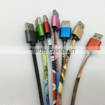Braided Micro USB Charger Cable 1M 3FT 2M 6FT Data Sync Fabric Nylon Charging Cable Cord Line For Smart Phone