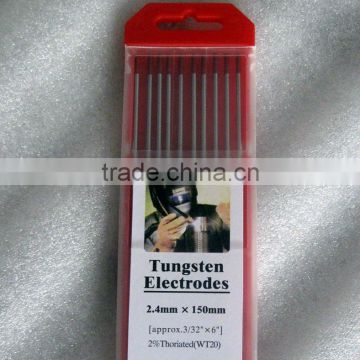 2.4mm ISO6848 standard wt20 thoriated tungsten electrode