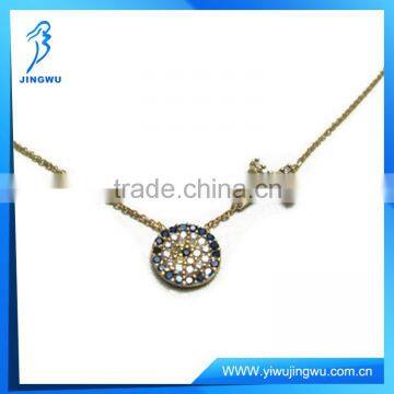 Gold Cross Evil Eye Silver Necklace Cubic Zirconia Jewelry