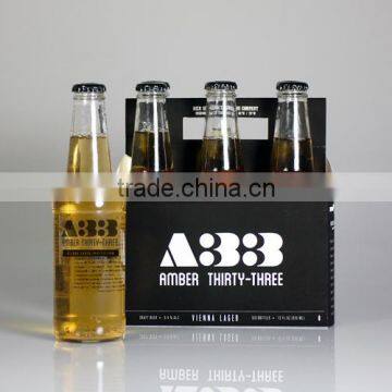 Custom folding corrugated paper 6 pack beer carrier