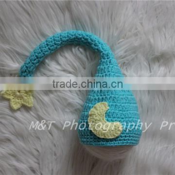 Crochet Newborn Moon and Star Hat Newborn Photo Prop Newborn Sleepy Hat