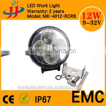 China Top selling 12w round 12v car led light high power for motorcycle 2016 led headlight