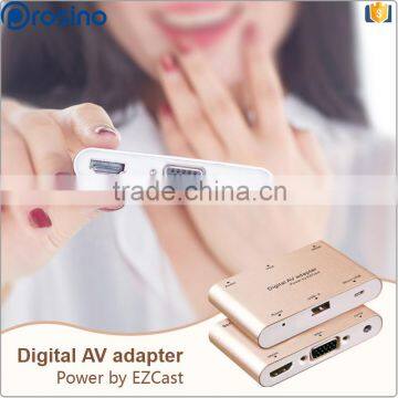 For sale micro 5pin Multiport digital Audio for Display HDTV Onboard TV 1080P Female vga to av adapter