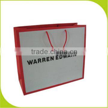 custom design white card paper shopping bag