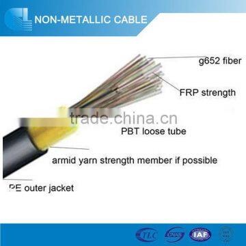 China manufacturer of self-supporting 48 core single mode g652d fiber optic cable