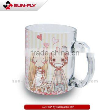 Sublimation Transparent Glass Mug 11oz (SFS-MG18A)