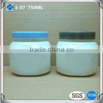 750ml 25oz square jam, butter, candy, cream plastic body label jar container with lids