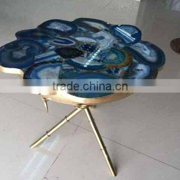 China Elegant Luxury Stone Blue Kitchen / Living Room Countertop / Table Tile Bullnose