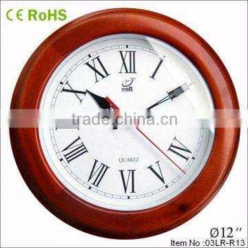 12inch retro style wall clock wooden clock